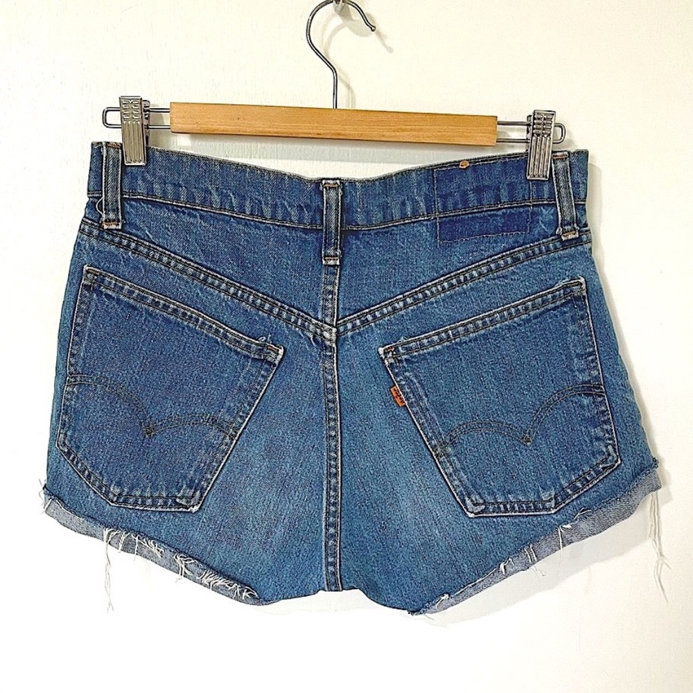 Vintage Levi's Orange Tab High Rise Denim Jean Shorts Blue size 26